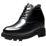 Couple's Thick Platform Derby Shoes for Men's 15.5cm Height Increasing Shoes Invisible Inner Heightening Wedding High Heels Shoe - Image 2