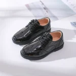 Kids Shoes For Boys Genuine Leather Shoes For Kids Wedding School Show Dress Flats Light Classic Black Children Loafer Moccasins - Image 2