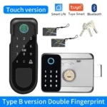 Fingerprint Home Lock for Tuya Smart Lock Bluetooth Door Lock Keyless Entry Fingerprint Tuya App Key IC Card Gateway Unlock