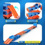 Large Car Transporter Truck Folding Track Racing Vehicle Kids Competitive Games Storage Alloy Car Boy Toy Children Novel Gift - Image 5