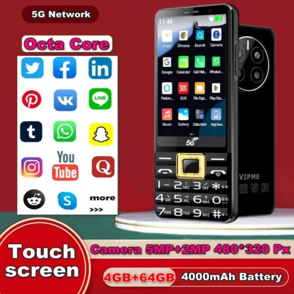 Touch Screen Rungee M8 Android 13 Wifi 5G Smartphone Google Play GPS 4GB+64GB 4000mAh Battery 2MP+5MP PTT PK Qin F21 F22 Phone