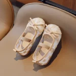 Floral Embroidery Lace Ballet Flats Baby Girls 2025 Summer New Breathable Mesh Ballerinas Kids Cute Wedding Party Dress Shoes - Image 2