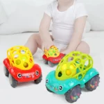 Soft Silicone Children Sensory Toy Cars Rubber Push and Go Vehicles Toddler Cartoon Educational Toys for Babies Kids Baby Gifts - Image 2