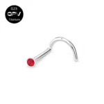 1/10PCS G23 Titanium Nose Nail Inlaid With Multicolor Fine Zircon 0.8mm Small-Line Diameter Piercing Jewelry Nose Nail - Image 2