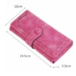 New Women's Wallet Matte Retro Clutch Soft Leather Multifunctional Buckle Long Wallets - Image 6