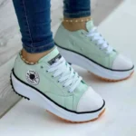 2025 New Women Pattern Canvas Sneakers Women Casual Shoes Women Sneakers Shoes Flat Lace-Up Zapatillas Mujer Chaussure Femme - Image 3