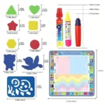 Oversized Magical Water Canvas pens Montessori Toys Learning Blanket Writing Children Drawing Repeated Graffiti Painting kid toy - Image 6