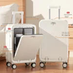 Front-opening Luggage Suitcase for Men and Women Large Capacity 20-26 inch Trolley Case Travel Suitcase Aluminium Frame Luggage - Image 4