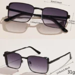 Classic Square Steampunk Sunglasses Luxury Brand Designer Men Women Retro Rectangle Punk Metal Frame Sun Glasses UV400 - Image 3