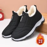 2025 Winter New Velvet Warm Thick Cotton Shoes Women's Shoes Short Sleeves Versatile Women's Boots Couple's Men's Shoes - Image 5