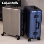 COLENARA High-quality 20"24"Suitcase Full Aluminum Magnesium Alloy Trolley Case Boarding Box 28 Inches High-capacity Luggage