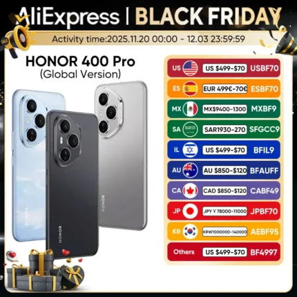 HONOR 400 Pro Global Version 5G Smartphone Snapdragon 8 Gen 3 6.7'' AMOLED Screen 6000mAh Battery 100W Wired 50W Wireless e-SIM