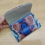 2025AW New Exotic Colorful Python Pattern Cow Leather Short Wallet Women Trendy ID Card Holders Money Bag Purse Gift for Ladies - Image 2