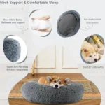 40-90cm Round Pet Bed for Large Dog Bed Super Soft Cat Bed Long Plush Dog House for Medium Dog House Winter Warm Sleeping - Image 3