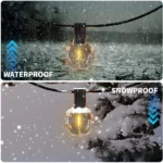 30m Outdoor Garland Lights 220V G40 Plastic Bulb LED Tent Fairy Patio String Light Wedding Garden Party Decoration - Image 3