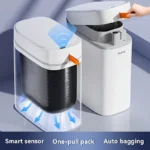 Smart Sensor Garbage Bathroom Trash Can Automatic Adsorption Bag Household Toilet Induction Waterproof Garbage Can Home Supplies - Image 2