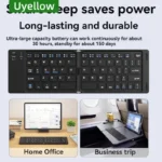 Uyellow New Foldable Wireless Keyboard Slim Bluetooth Keyboard Rechargeable Folding Keyboard for IOS Windows Android For Ipad - Image 3