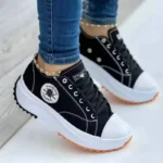 2025 New Women Pattern Canvas Sneakers Women Casual Shoes Women Sneakers Shoes Flat Lace-Up Zapatillas Mujer Chaussure Femme - Image 2