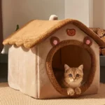 Foldable Pet House Removable Washable Cat House Puppy Cave Sofa Pet Bed House for Extra Small Dogs and Small and Medium Cats - Image 4