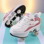 Deformation Shoes Roller Sneakers With 4 Wheels Skates Adult Kids Runaway Parkour Wheels Shoes For Women Men Youth Sport Shoes - Image 3