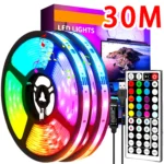 USB LED Strip Light APP Control IR Bluetooth Tape RGB IR Bedroom Living Room Self-adhesive TV Backlight Remote Lamp Diode Lights