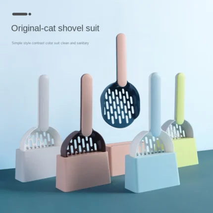Advanced Cat Litter Shovel Set, Kitten Poop Cleaning Pet Shovel Cleaning Toilet Set, Convenient Cleaning Poop - Durable and Lightweight Pet Cleaning Tool Set