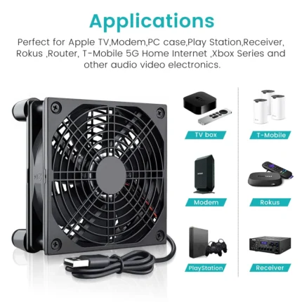 USB Powered Computer PC Case Fan 120mm 5V Silent Chassis Cooler for Router TV Cat Cooling Screws Protective Net 12cm