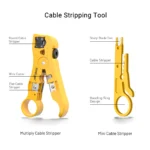 ZoeRax Network Tool Kit，RJ45 Crimp Tool kit Pass Through Crimper RJ45 Crimping Tool, Cable Tester, Punch Down Tool, Stripper - Image 5