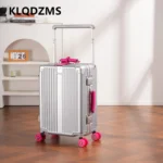 KLQDZMS Luggage 20"24"26"28"30 Inch Large Capacity Trolley Case Women's ABS + PC Boarding Box Men's Universal Wheel Suitcase