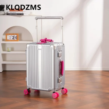 KLQDZMS Luggage 20"24"26"28"30 Inch Large Capacity Trolley Case Women's ABS + PC Boarding Box Men's Universal Wheel Suitcase