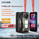 Global Version DOOGEE V Max LR 5G Rugged Phone Laser Rangefinder Gemini AI Dual Camping Lights 20500mAh Battery 6.78'' Cellphone