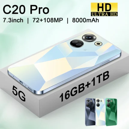 JCTKJ Camon 20 Pro Cellphones 5.0 inch 16GB+1TB Smartphone Android 8000mAh 72+108MP Camera 5G Global Unlocked Smartphone