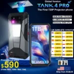 【World premiere】Unihertz by 8849 Tank 4 pro Smartphone 5G with 720P Projector Dimensity 8300 36GB+1TB Cellphone 3k AMOLED