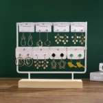 Earring Holder,Earrings Organizer Jewelry Holder Display Wood Stand,Jewelry Organizer Holder for Earrings Necklaces Bracelets - Image 6