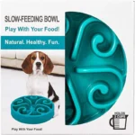 Pet Dog Slow Feeder Bowl Fun Non Slip Anti-Gulping Slower Food Feeding Dishes Eco Dog Bowl for Large Medium Small Dogs Puppy - Image 4