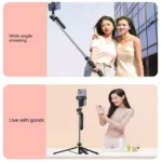 BSLIUFANG Selfie Stick Wireless Tripod Stand with Light Bluetooth Remote Extendable for Tiktok Live Streaming Handheld stability - Image 5