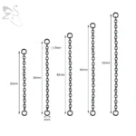 ZS 1PC Stainless Steel Across The Top Nose Ring Chain Heart Double Nose Chain for Women Nose Nail Nose Hole Bead Body Piercing - Image 2