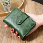 Vintage Women's Wallet, Short 70% off Wallet, Simple-Thin-Anti-Theft Rfid-Blocking Card Holder-Compact Card Case-Cash Pocket