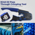ZoeRax RJ45 Crimp Tool Pass Through Crimper Cutter for Cat6a Cat6 Cat5 8P8C Modular Connector Ethernet All-in-one Wire Tool - Image 3