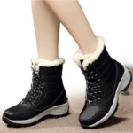 Boots Woman Heels Snow Boots For Winter Footwear Women Ankle Botas Mujer Keep Warm Short Combat Boots With Fur Women's Warm Boot - Image 2