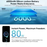 HONOR 400 Global Version 5G Smartphone 6.55'' AMOLED 120Hz Screen Snapdragon 7 Gen 3 6000mAh Battery 80W Supercharge eSIM IP66 - Image 4