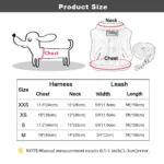 Winter Warm Dog Harness Vest Soft Padded Pet Chihuahua Puppy Harness Leash Set Adjustable For Small Medium Dogs French Bulldog - Image 6