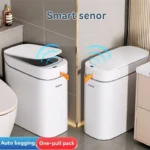Smart Sensor Garbage Bathroom Trash Can Automatic Adsorption Bag Household Toilet Induction Waterproof Garbage Can Home Supplies - Image 5