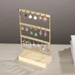 Earring Holder,Earrings Organizer Jewelry Holder Display Wood Stand,Jewelry Organizer Holder for Earrings Necklaces Bracelets - Image 4