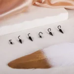 ZS 20G Black Spike Nostril Piercings Stainelss Steel Cone Nose Studs Doule Nose Piering Jewelry Long Spike Nostril Ring Chain - Image 6