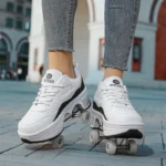 Deformation Shoes Roller Sneakers With 4 Wheels Skates Adult Kids Runaway Parkour Wheels Shoes For Women Men Youth Sport Shoes - Image 5