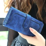 New Women's Wallet Matte Retro Clutch Soft Leather Multifunctional Buckle Long Wallets