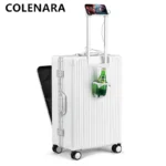 COLENARA 18 "20"24" Inch Multifunctional Suitcase Front Opening Boarding Box Aluminum Frame Trolley Case USB Charging Luggage - Image 4