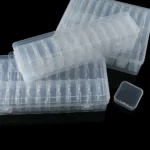 Bead Organizer Box 12/24/30Pcs Small Clear Plastic Bead Storage Containers with Hinged Lid for Storage Crafts Jewelry Organizer - Image 2