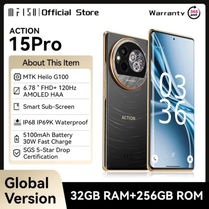 IIIF150 Action 15 Pro Smartphone Smart Sub-Screen 6.78" FHD+ 3D AMOLED Display 5100mAh IP68 IP69K Waterproof Anti-drop Phone